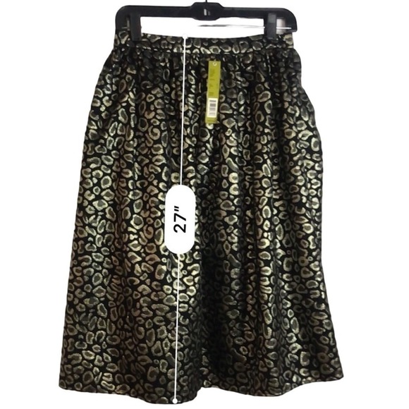 Gianni Bini Full Black with Gold Full Metallic Skirt Size M - Picture 3 of 10